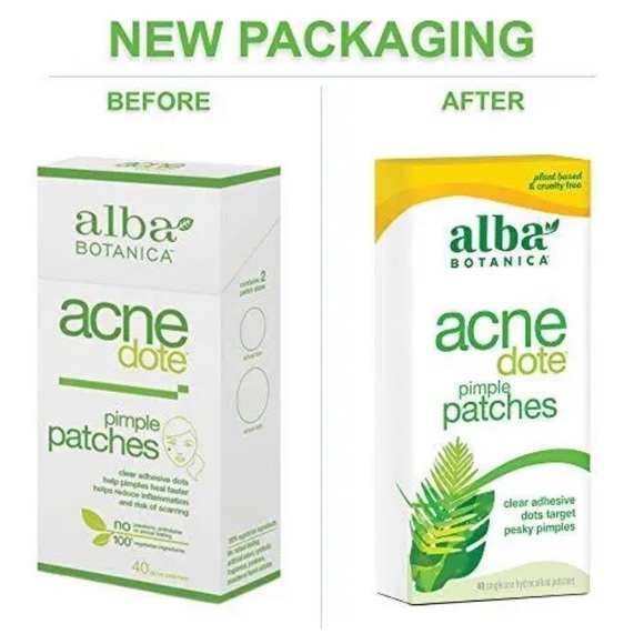 ▪️ 5/$25 ALBA BOTANICA Acne Dote Pimple Patches - 40 ct NIB - Picture 2 of 6